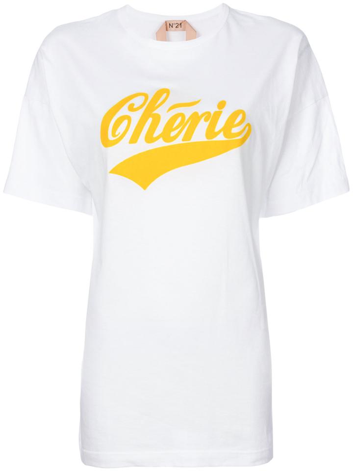 No21 Chérie Print T-shirt - White