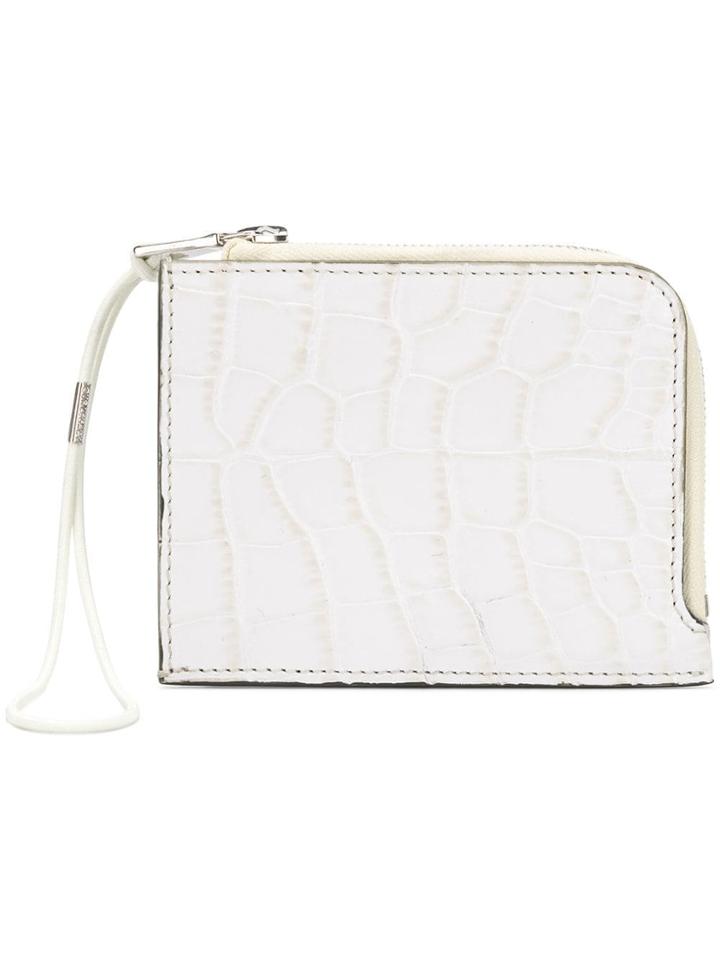 Our Legacy Crocodile Effect Wallet - White