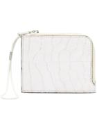 Our Legacy Crocodile Effect Wallet - White