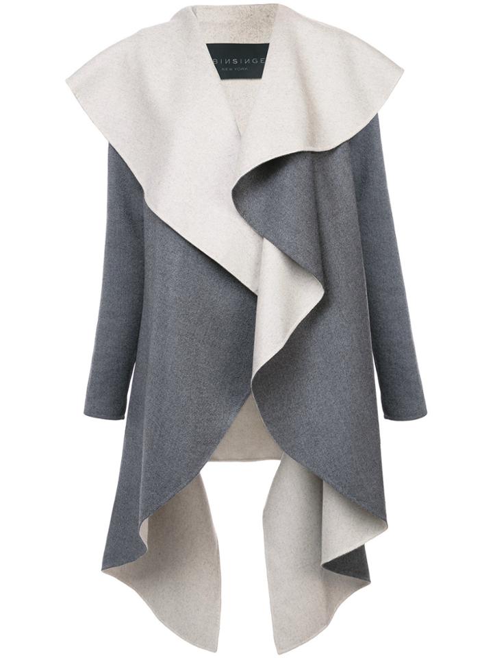 Rubin Singer Draped Reversible Coat - Grey