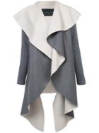Rubin Singer Draped Reversible Coat - Grey