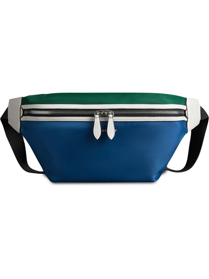 Burberry Large Tri-tone Nylon And Leather Bum Bag - Blue
