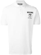 Moschino Logo Print Polo Shirt, Men's, Size: Xl, White, Cotton