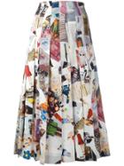 Christopher Kane Pleated Slit Skirt - Multicolour