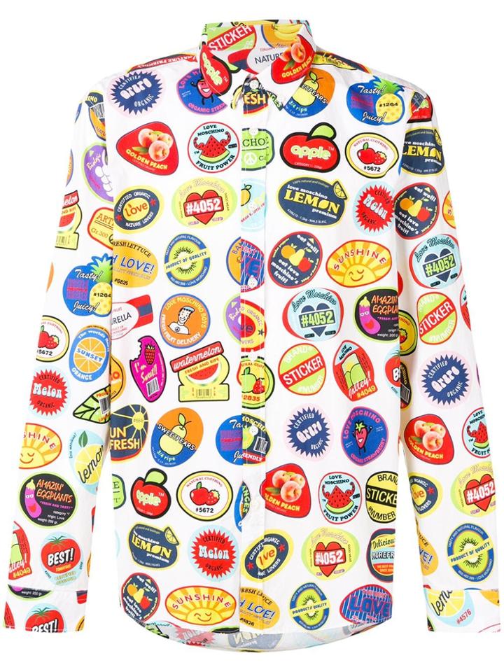 Love Moschino Stickers Print Shirt - Red