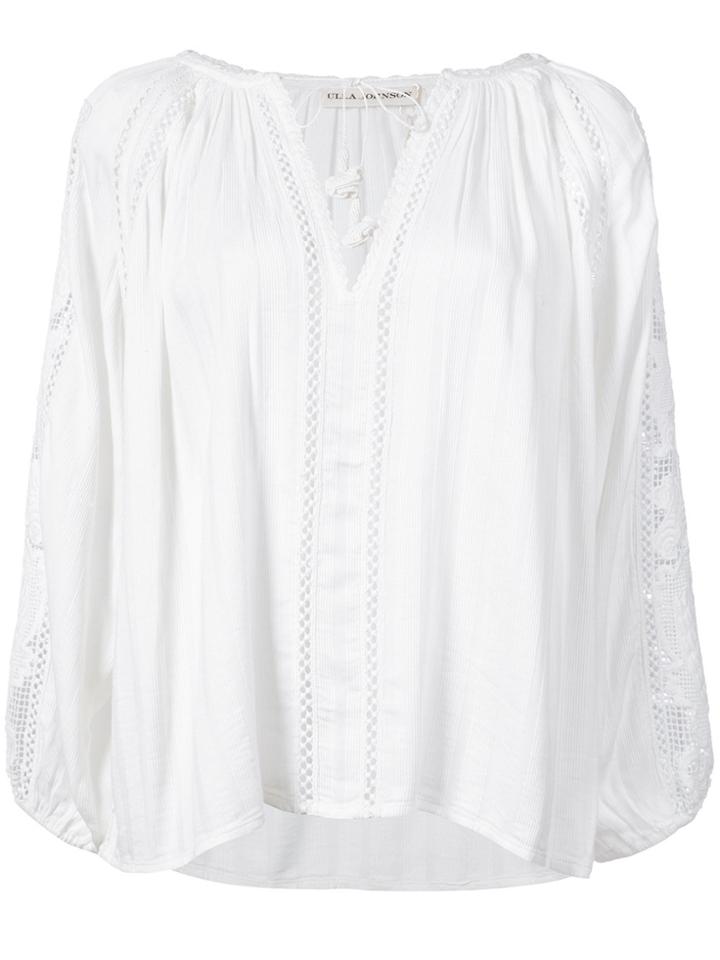 Ulla Johnson Bohemian Style Eyelet Blouse - White