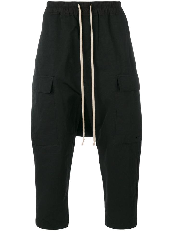 Rick Owens - Drop Crotch Cargo Pants - Men - Cotton/polyamide - 56, Black, Cotton/polyamide