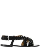 Isabel Marant Studded Flat Sandals - Black