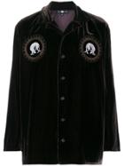 Edward Crutchley Embroidered Velvet Shirt - Brown
