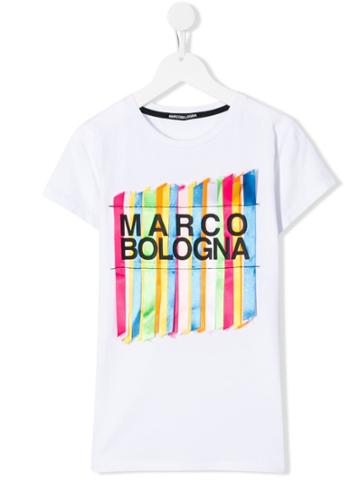 Marco Bologna Kids Ribbon Layered T-shirt - White