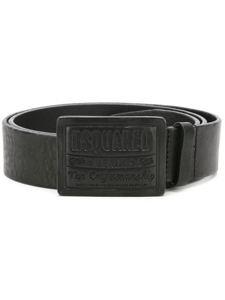 Dsquared2 Dsquared2 Denim Buckle Belt, Size: 95, Black, Leather