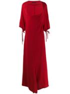 Yohji Yamamoto Pre-owned Deep Round Neck Long Dress - Red