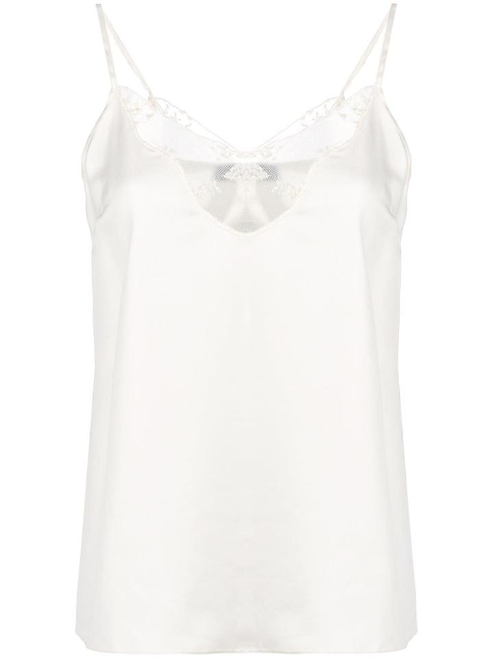 Fabiana Filippi Lace Insert Top - White