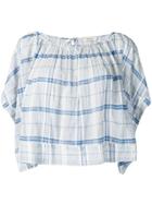 Bellerose Checked Loose Fit Blouse - Blue
