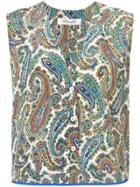 Dvf Diane Von Furstenberg Sleeveless Paisley Blouse - Multicolour