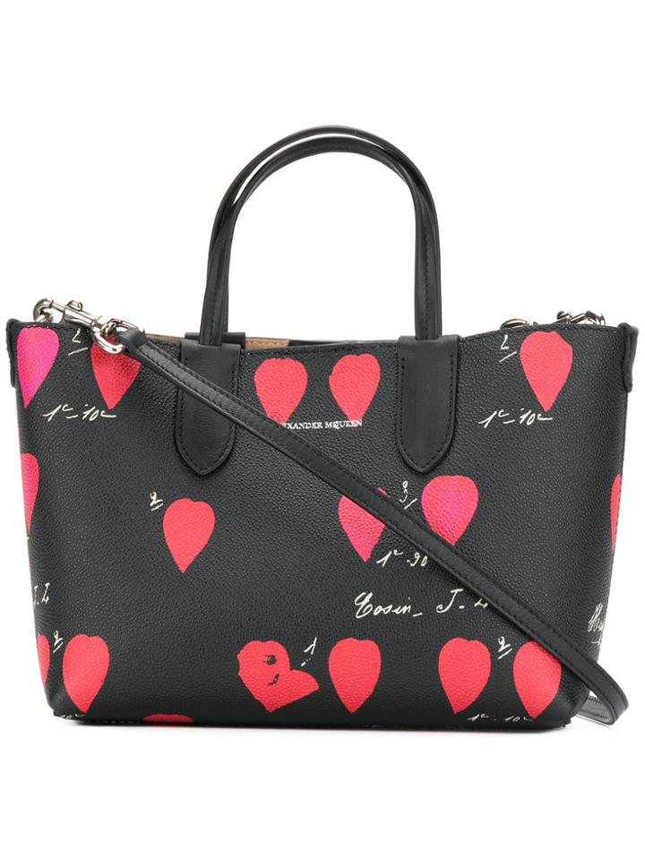 Alexander Mcqueen All-over Print Tote - Black