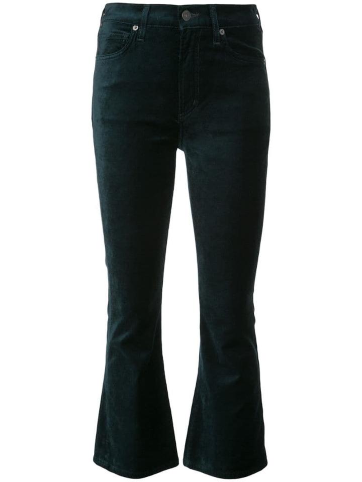 Citizens Of Humanity Cropped Velvet Jeans - Green