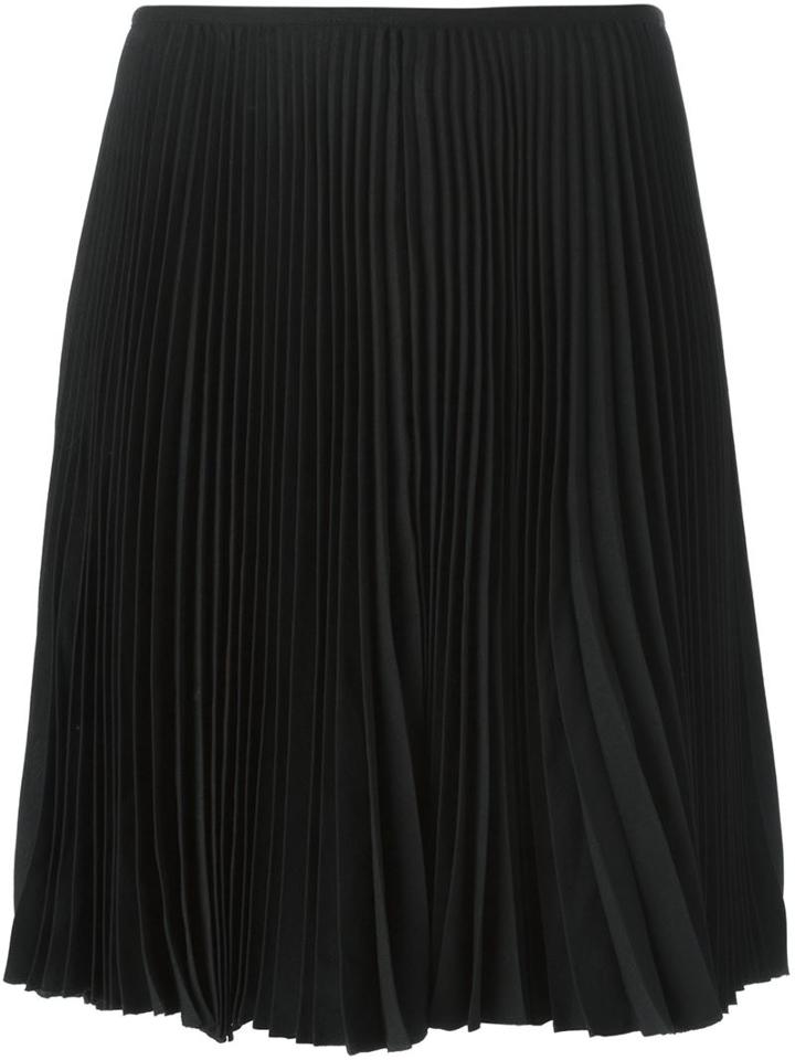 A.f.vandevorst '152 Silva Bis' Pleated Skirt, Women's, Size: 38, Black, Polyester