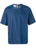 Sunnei Chambray T-shirt, Men's, Size: Small, Blue, Cotton