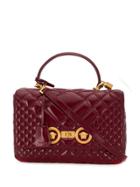 Versace Medium Quilted Icon Shoulder Bag - Red