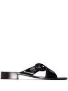 Prada Iconic 25mm Crossover Sandals - Black