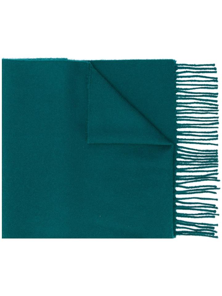 Lanvin Logo Patch Scarf - Green