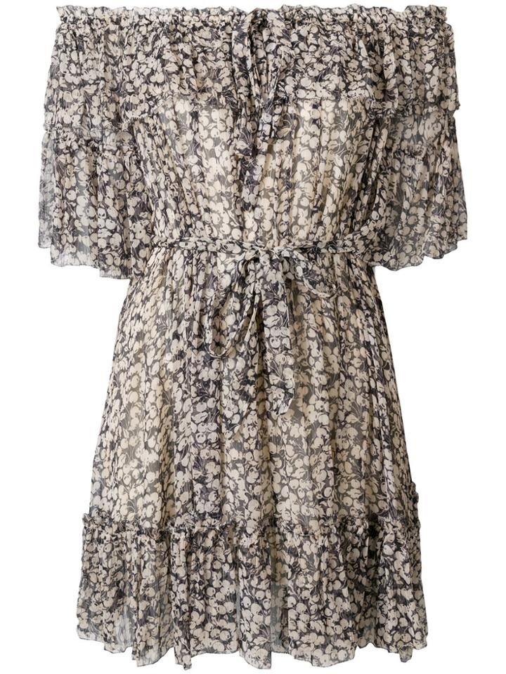 Zimmermann Off-shoulder Floral Dress - Black