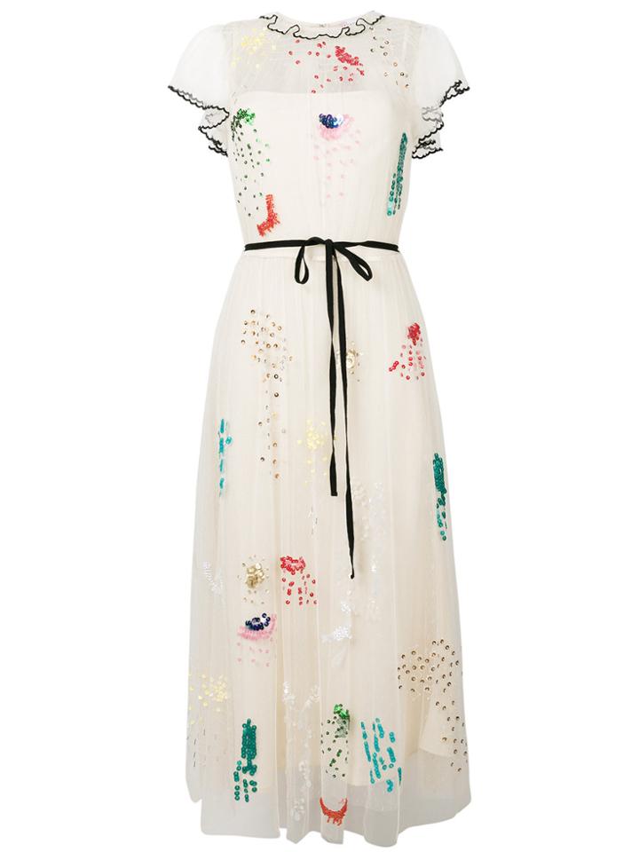 Red Valentino Red Valentio Embellished Dress - Nude & Neutrals