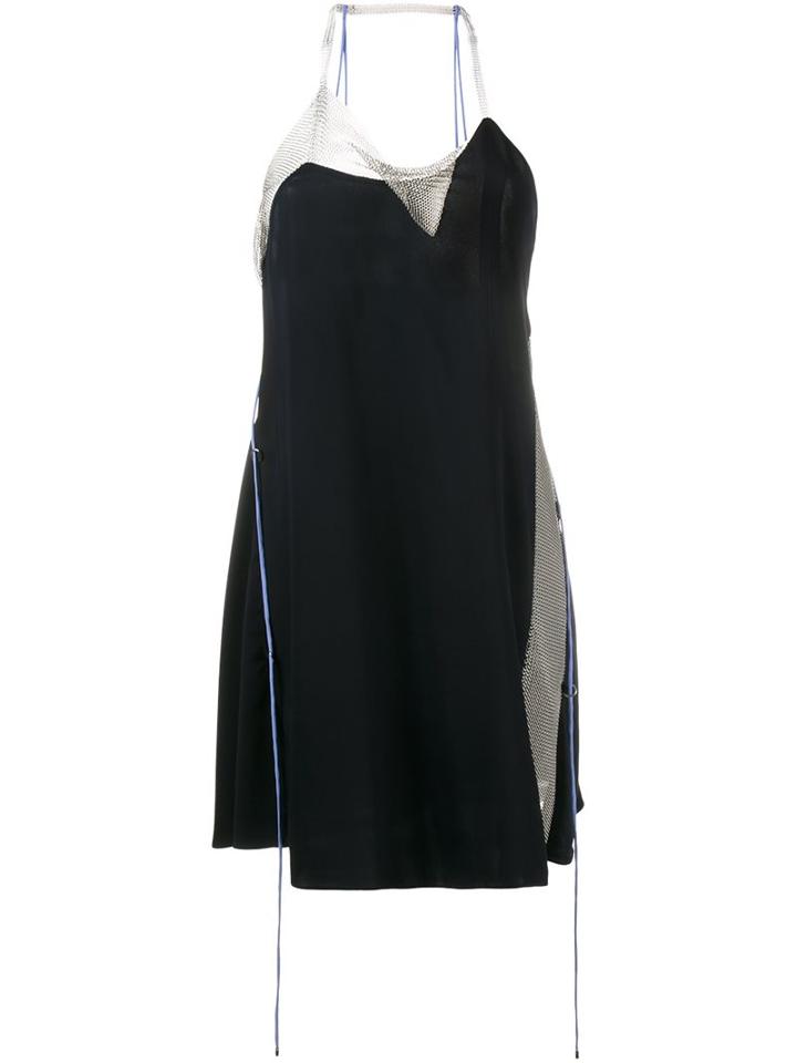 Paco Rabanne Chainmail Panel Spaghetti Strap Dress