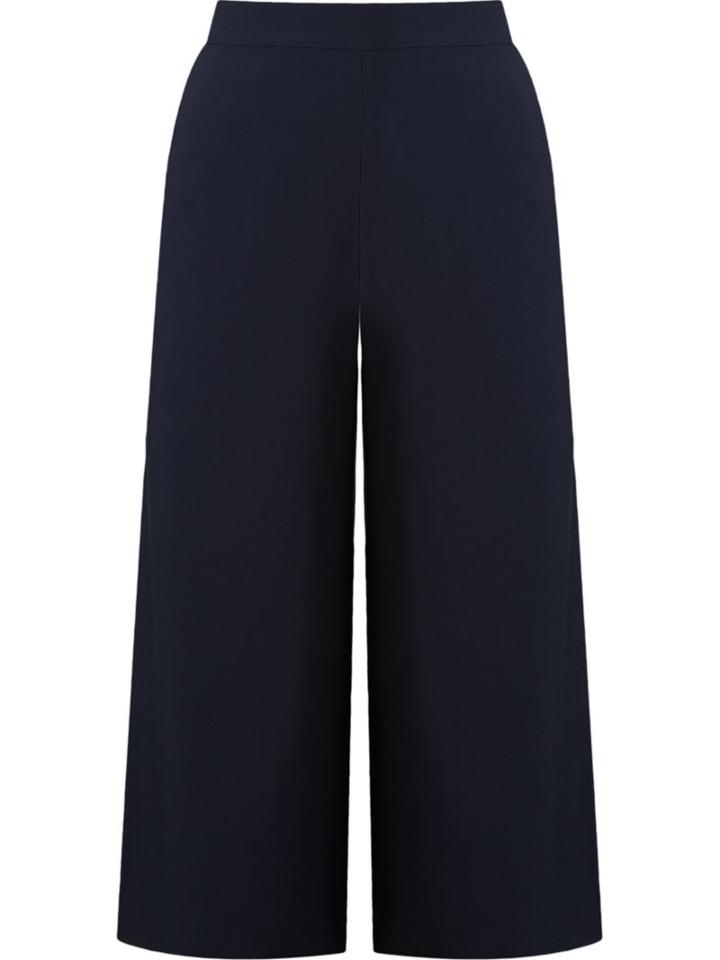 Andrea Marques High Waist Cropped Trousers, Women's, Size: 40, Blue, Viscose/acetate