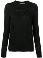 Dolce & Gabbana Slim-fit Lace Pullover - Black
