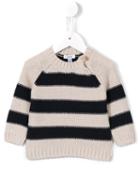 Knot - Raglan Striped Sweater - Kids - Polyamide/viscose/cashmere/merino - 6 Mth, Nude/neutrals