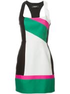 Dsquared2 Colour Block Mini Dress, Women's, Size: 40, Black, Viscose/silk/polyester