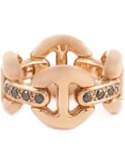 Hoorsenbuhs Quad-link Ring, Women's, Size: 7, Metallic, 18kt Rose Gold/diamond