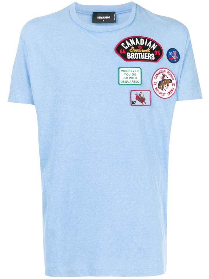Dsquared2 Patch Detail T-shirt - Blue