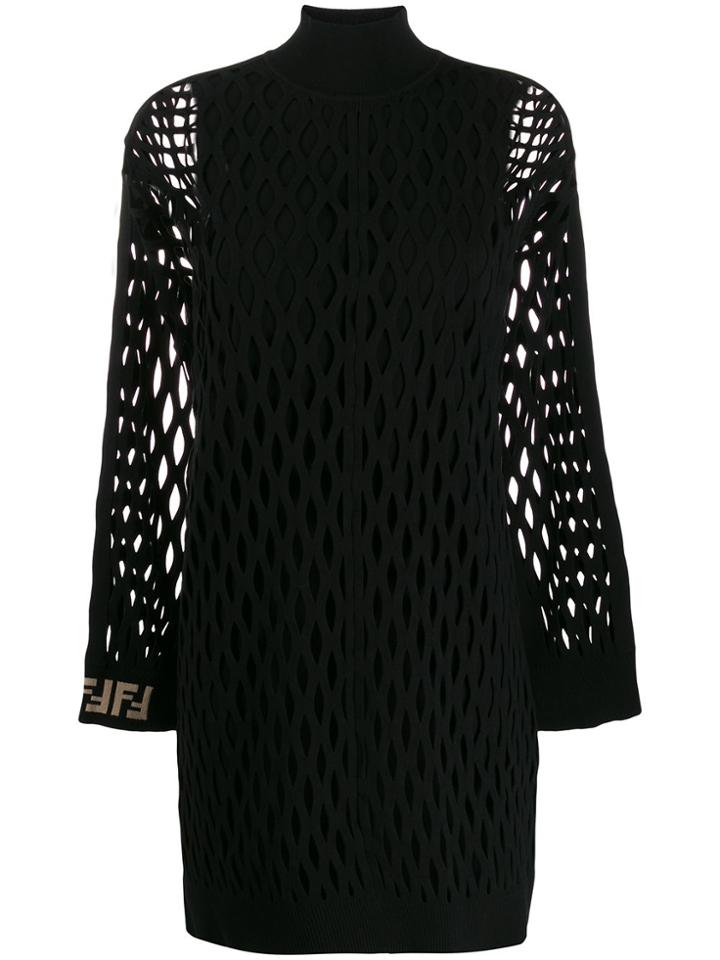 Fendi Mesh Knit Dress - Black