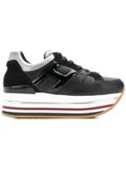 Hogan Panelled Platform Sneakers - Black