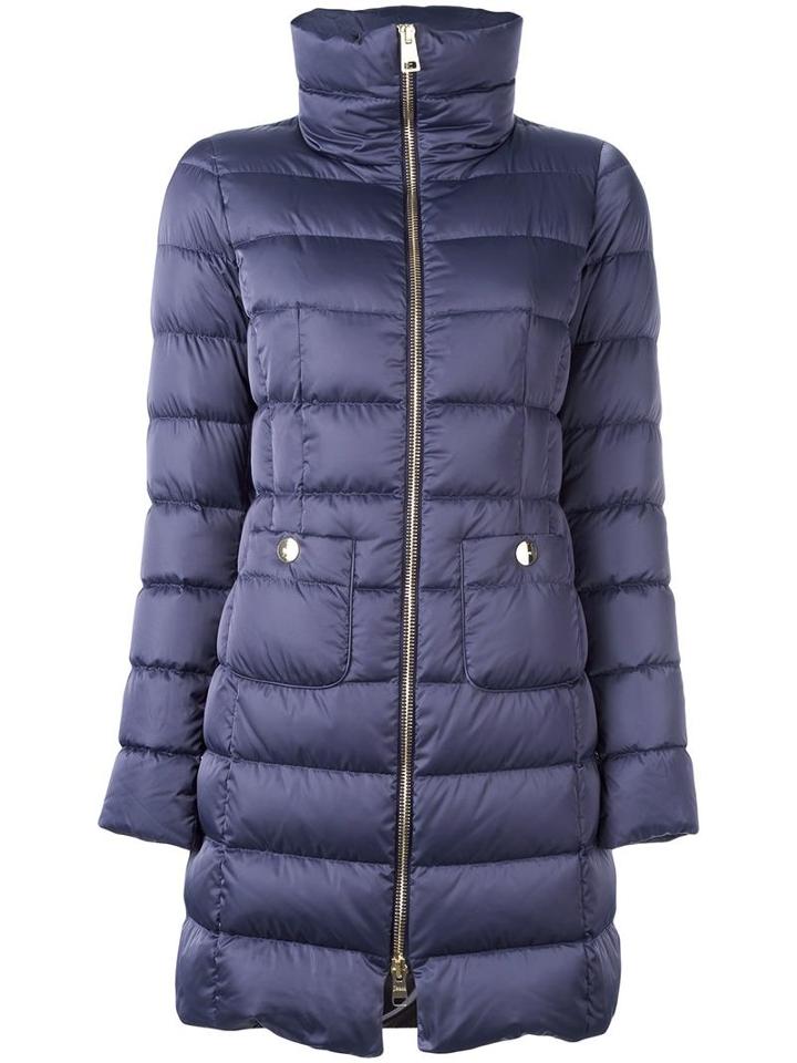 Herno Zip-up Down Jacket, Women's, Size: 44, Blue, Polyester/polyamide/feather Down