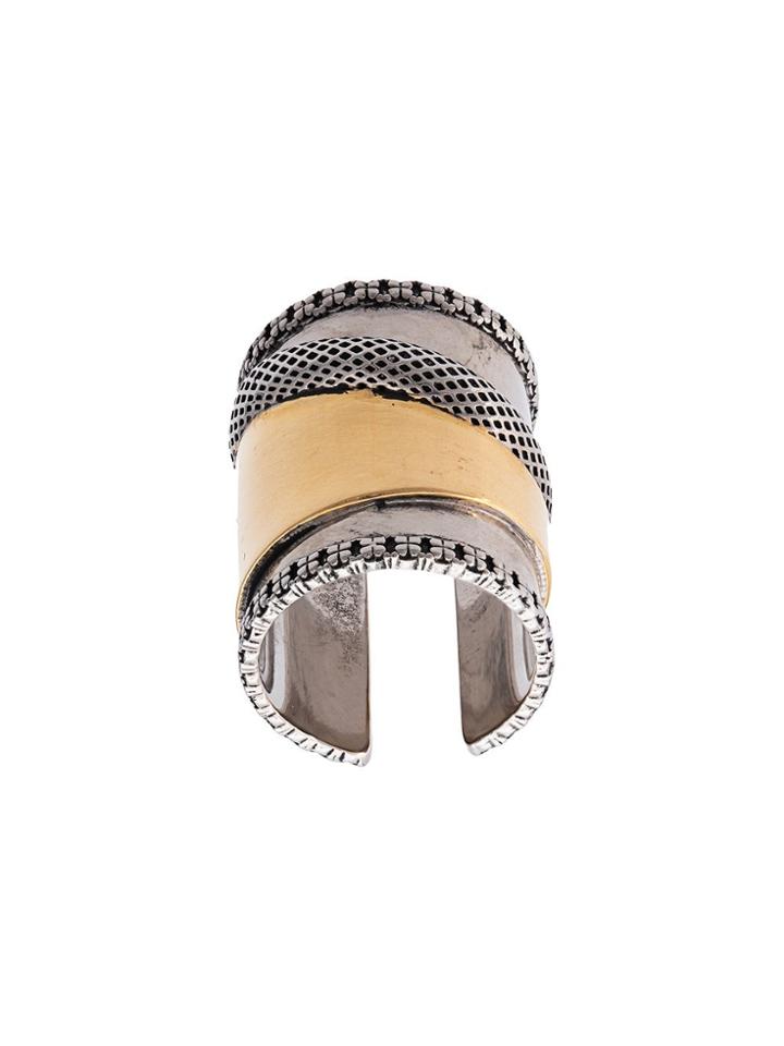 Alexander Mcqueen Large Mechanical Ring - Gold