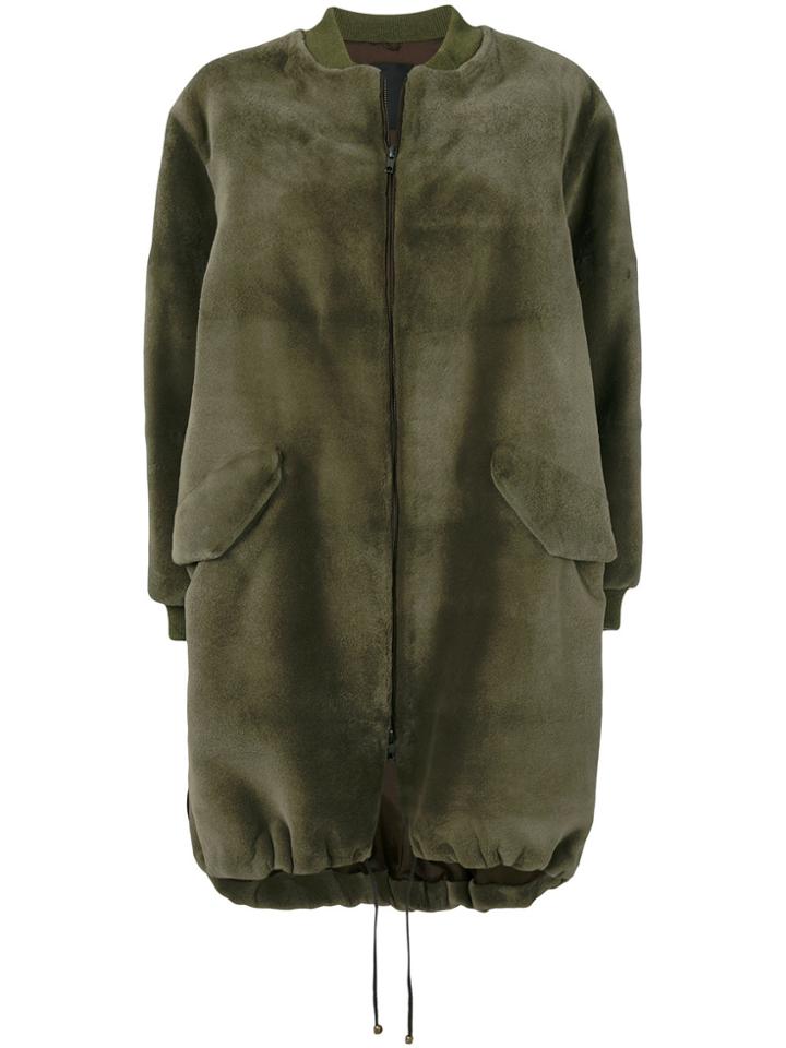 Liska Bailina Fur Coat - Green