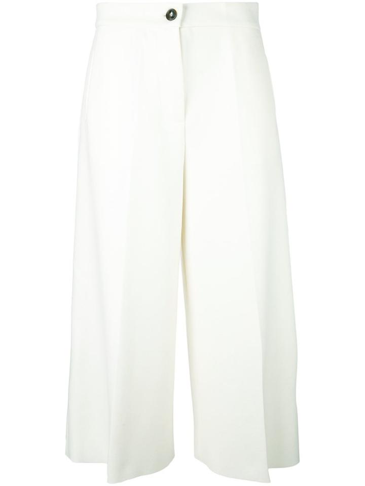 Erika Cavallini Cropped Trousers, Women's, Size: 40, White, Polyamide/virgin Wool