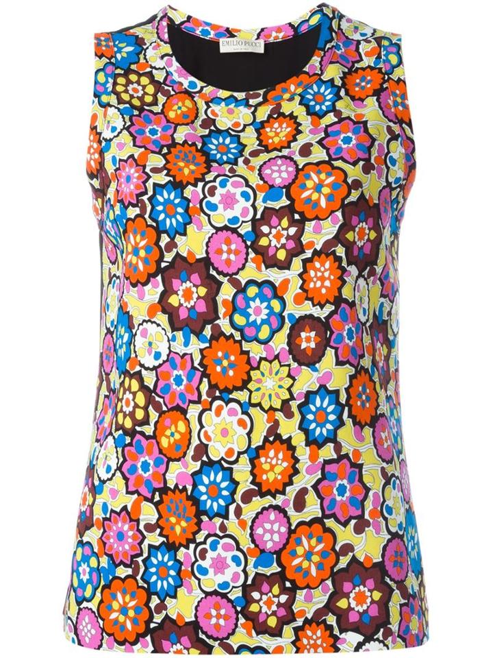 Emilio Pucci Floral Print Tank Top