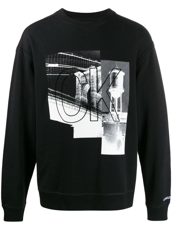 Calvin Klein Jeans Graphic Print Sweatshirt - Black