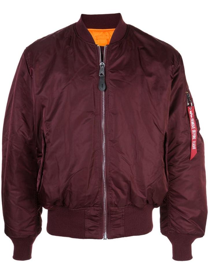 Warren Lotas Patch Bomber Jacket - Red