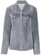 Inès & Maréchal Shearling Fitted Jacket - Grey
