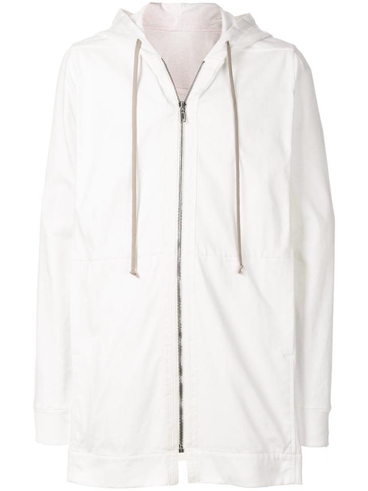 Rick Owens Long Sleeve Drawstring Hoodie - White