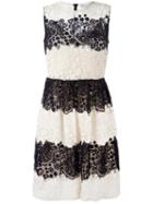 Red Valentino Lace Flared Dress, Women's, Size: 42, Nude/neutrals, Cotton/silk/polyester/polyamide