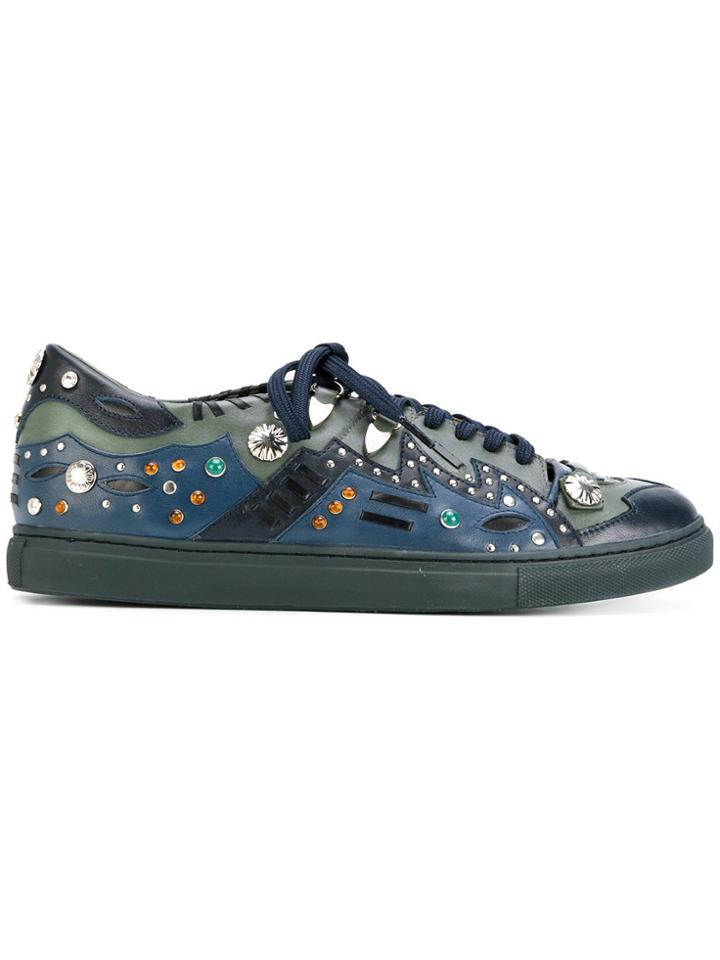 Toga Pulla Multi Studded Lace-up Sneakers - Multicolour