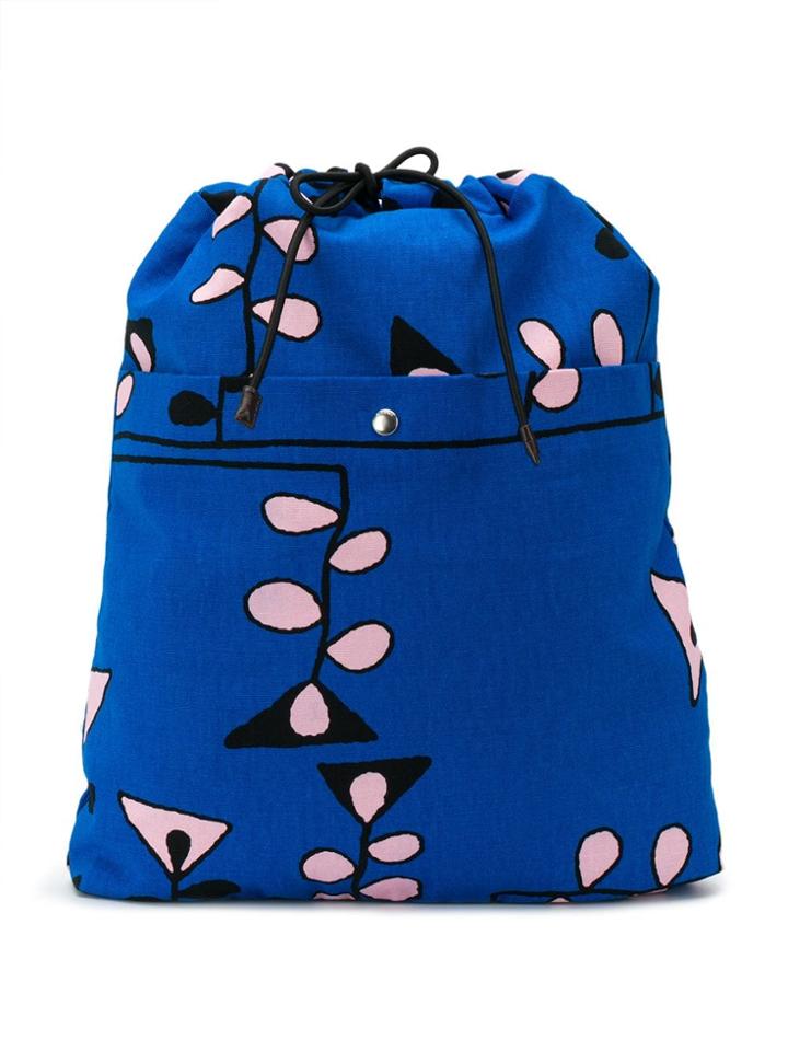 Marni Kids Graphic Print Backpack - Blue