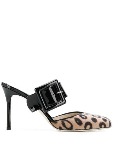 Francesca Bellavita Animal Print Buckle Pumps - Neutrals
